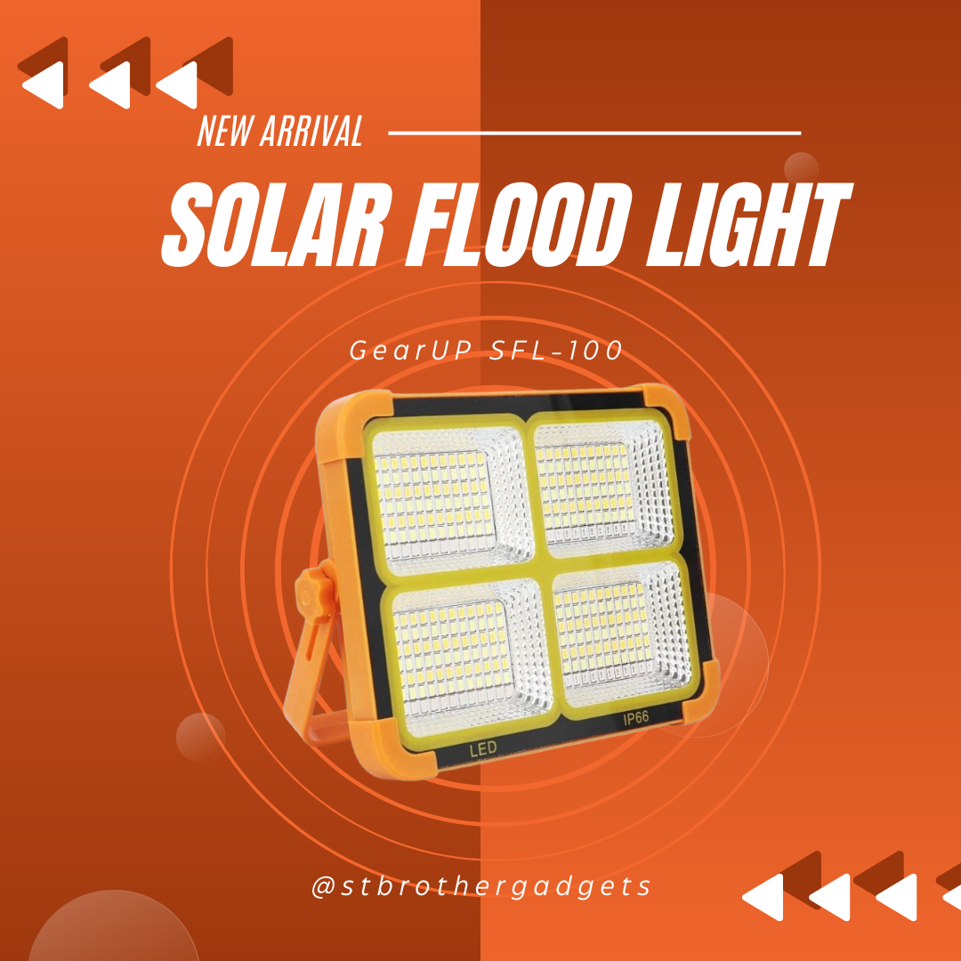 GearUP SFL-100 Solar LED Flood Light